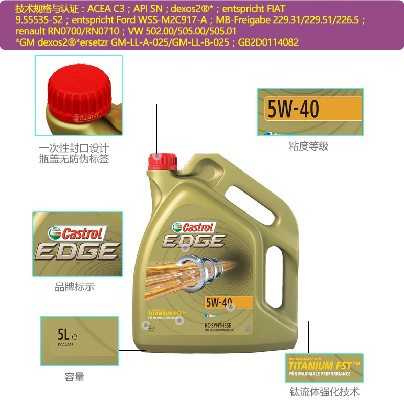 嘉實多 極護 全合成機油 FST 5W-40 C3 5L裝-第4張圖片-鄭州市冠恒貿(mào)易有限公司【官方網(wǎng)站】-車用潤滑油服務專家