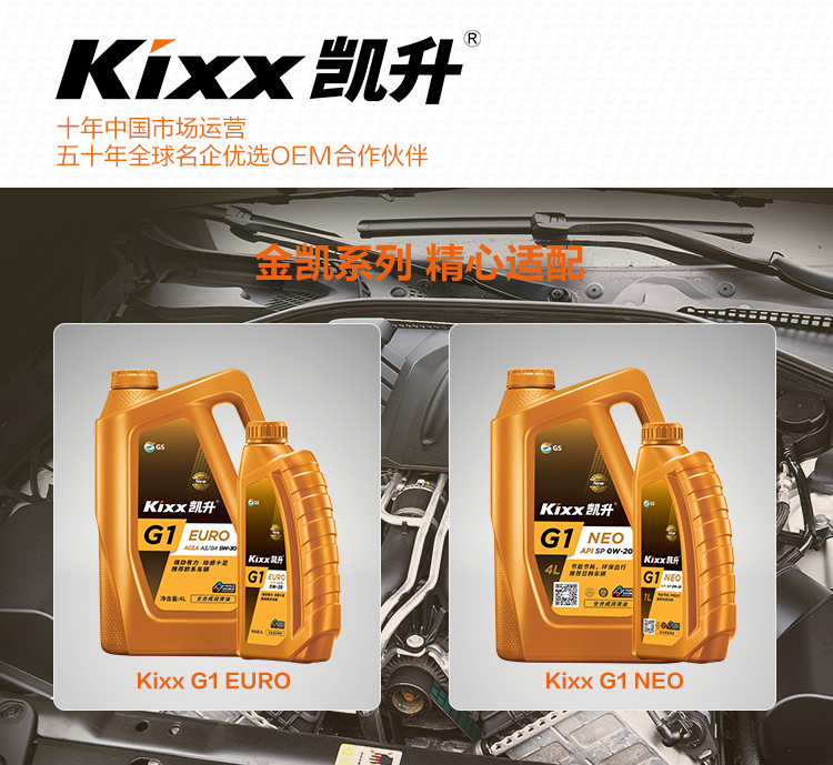 GS (Kixx) 凱升G1 Euro 全合成機(jī)油 5W-40 A3B4級(jí) 金凱系列 1L-第8張圖片-鄭州市冠恒貿(mào)易有限公司【官方網(wǎng)站】-車用潤(rùn)滑油服務(wù)專家